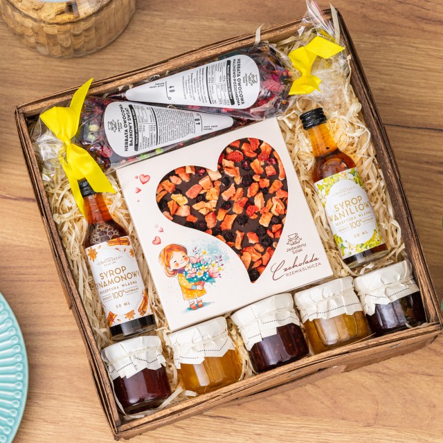 Zestaw prezentowy dla nauczyciela upominek z herbatą i czekoladą 