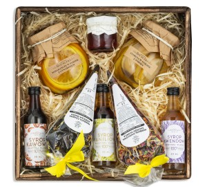 Zestaw prezentowy pyszności herbata syropy