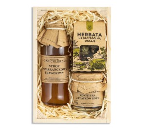 Kosz prezentowy HERBATA syrop
