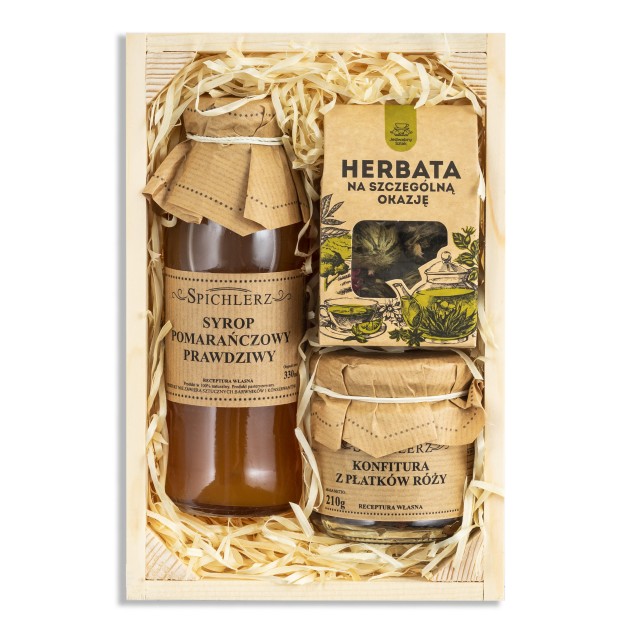 Kosz prezentowy HERBATA syrop