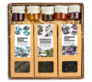 ZESTAW HERBAT kosz prezentowy na urodziny imieniny dla mamy babci dziadka
