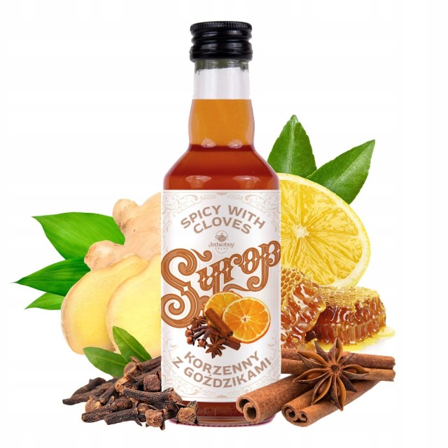 Syrop korzenny 200 ml na święta syrop z goździkami MIOD CYNAMON do kawy